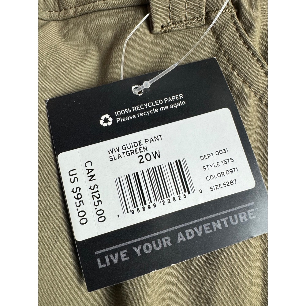 Eddie Bauer First Ascent Guide Pro Pants Womens 20W Slatgreen Hiking Stretch - Picture 4 of 16